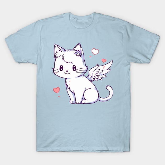 Kitty Angel - Cat Bird T-Shirt by INLE Designs